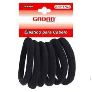 ELASTICOS PRETO PARA CABELO C/6 UNIDADES